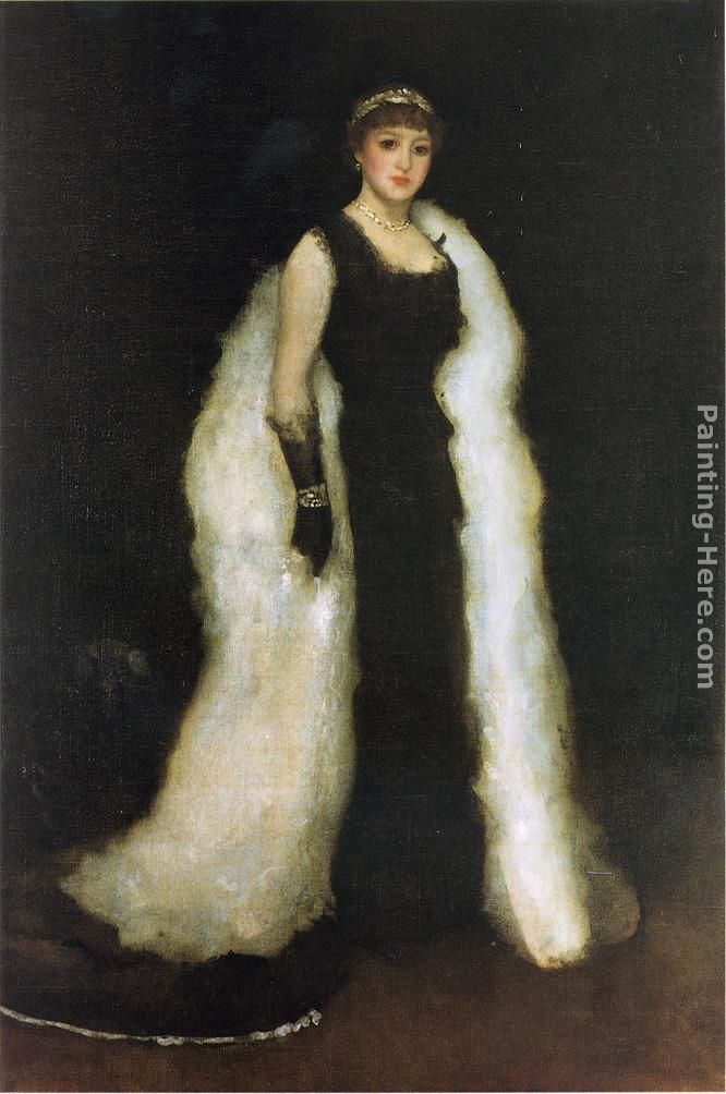 Arrangement in Black, No.5 Lady Meux painting - James Abbott McNeill Whistler Arrangement in Black, No.5 Lady Meux art painting
